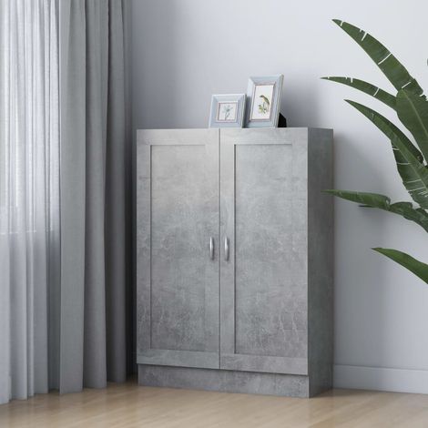 Libreria Grigio Cemento 82,5x30,5x115 cm in Legno Multistrato vidaXL
