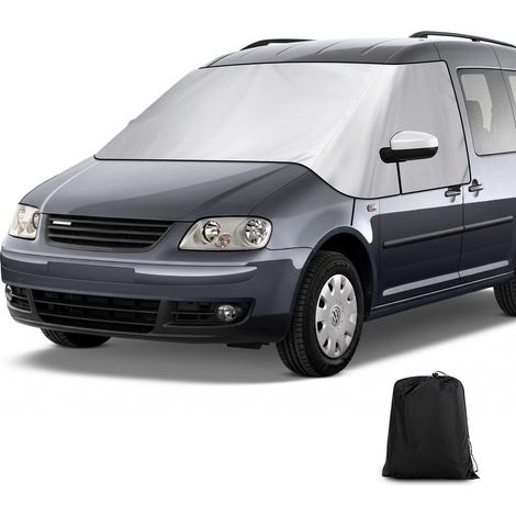Couverture Pare-Brise Camping Car pour Caddy AB 2004, Protège Pare-Brise Extérieur en 600D avec Doublure Douce, Imperméable (1/5)