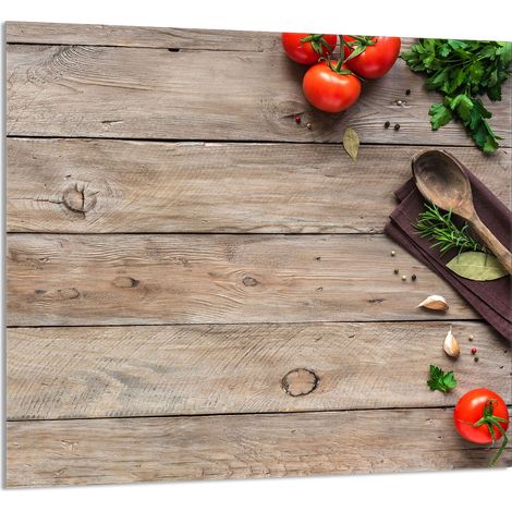 Panneau de verre pour la cuisine 65x60 Bois (1/5)