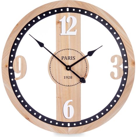 Wanduhr im Loft-Stil PARIS 1928, 60 cm