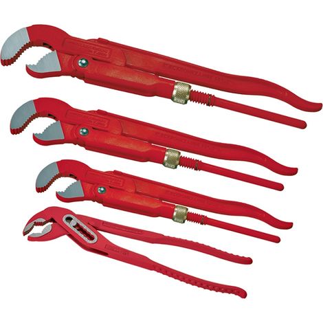 ROTHENBERGER Juego de alicates: Llave de tubo de esquina 1" - 1 1/2" - 2", Llave para bombas de agua 10" - 070137X