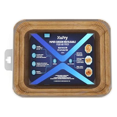 Accessorio friggitrice Nufry STAMPI CARTA COTTURA FRIGGITRICE AD ARIA -150 PCS MODELLO PAPERPACK