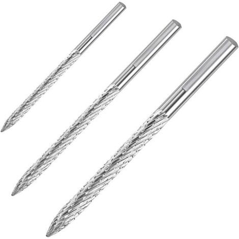 Alésoirs à pneus, coupe-pneus en carbure multi-tailles, coupe-patchs, coupe-bouchons, coupe-pneus, alésoirs en acier au carbone, outils de réparation (lot de 3, 3 mm, 4,5 mm) (1/4)