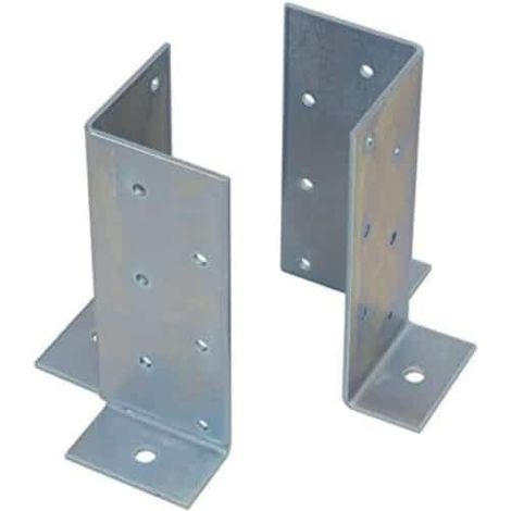 COPPIA SUPPORTI STAFFA SUPPORTO TRAVI LEGNO PILASTRI PILASTRO MM 70X70X180 599