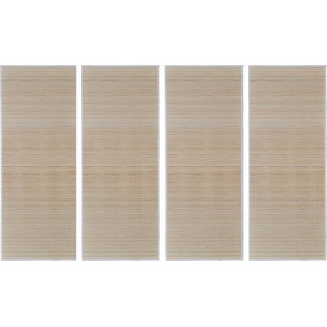 Lot de 4 tapis rectangulaires Bambou naturel 120x180 cm DEC023997 (1/5)