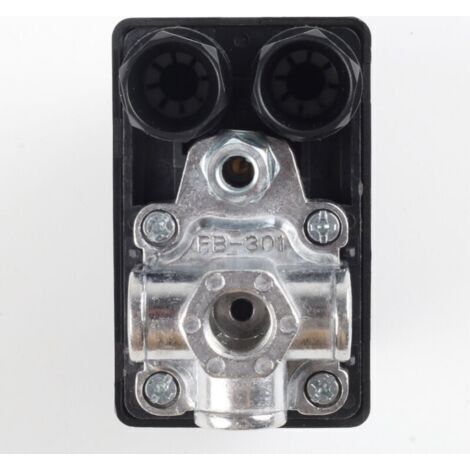 NALOOKAMIC  Interrupteur de compresseur d'air, pressostat d'air automatique, pressostat, accessoires de pompe à eau, quatre trous (1/3)