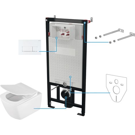 Deante Anemon Pack WC suspendu blanc 9 litres (1/4)