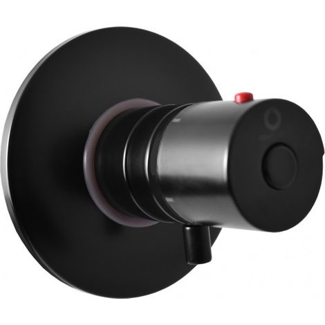 Mitigeur douche encastrable thermostatique en laiton noir (1/2)