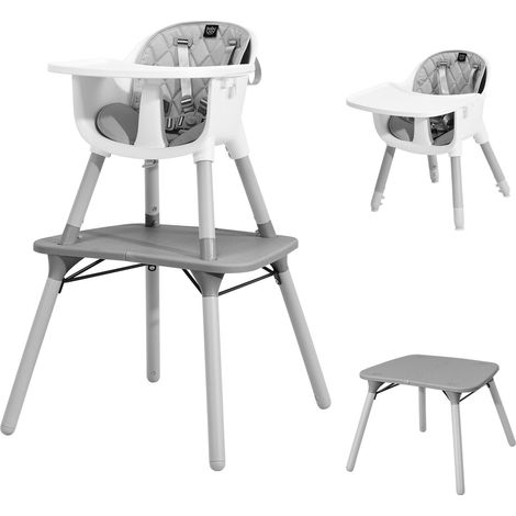 4 in 1 Baby Highchair Infant Feeding Seat Kids Table&Chair Set W/Adjustable Tray (1/5)