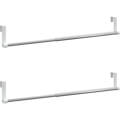 Curtain Rails 2 pcs White and Silver 40-60 cm Aluminium vidaXL (1/5)