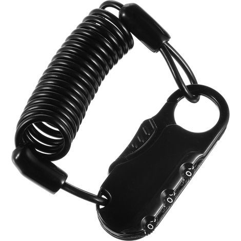 3Pièces Cadenas Casque Zinc Alliage Noir, Antivol Mobile (1/2)
