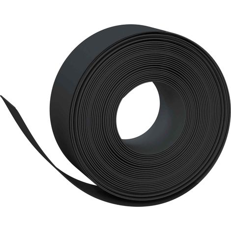 Bordures 25 m 20 cm PE Noir vidaXL