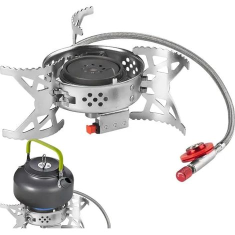 Réchaud de randonnée Coupe-Vent, réchaud de Camping Portable, réchaud d'extérieur, poêle Pliable Portable, brûleur for Sac à Dos en Plein air (1/5)