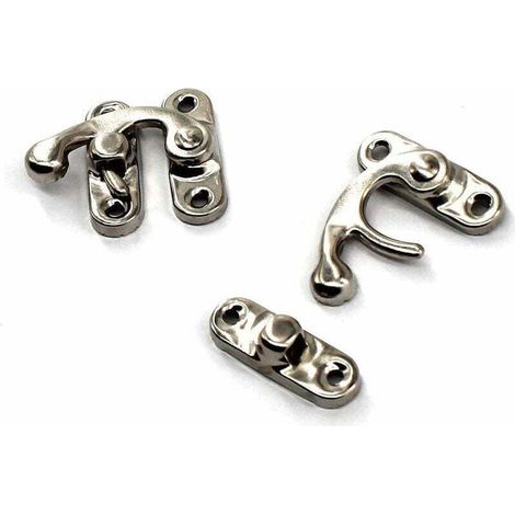 Lot de 20 loquets de verrouillage vintage plaqué nickel avec bras oscillant gauche,de (1/4)