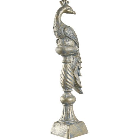 Figura decorativa de MgO pavo real de Pascua decoración de jardín interior exterior artesanal dorado Haarby