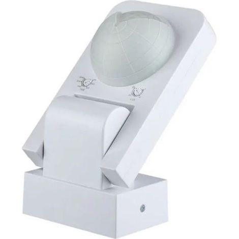 V-Tac – Détecteur de mouvement infrarouge IP65 blanc – Angle de détection 360° – Portée 20 m – Installation en saillie