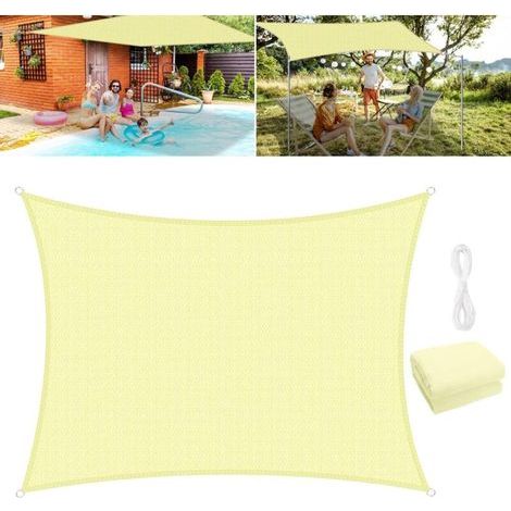 YMYNY Sonnensegel, Gartensonnensegel, Terrassensonnensegel, Solarsonnensegel, 90 % UV-beständig, atmungsaktiv, hochdichtes HDPE, für Terrasse/Garten (2 x 2 m) (1/5)
