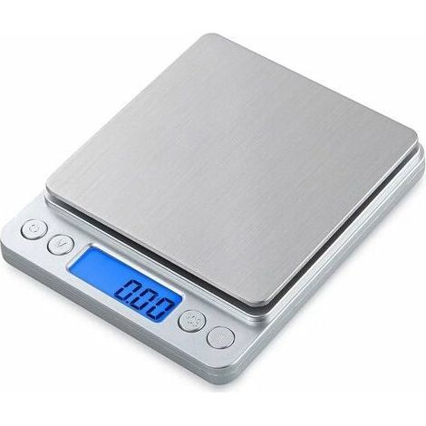 Kitchen scales, digital kitchen scales, electronic scales, high precision up to 1g (maximum weight 3kg), tare function, stainless steel with large LCD display (1/5)