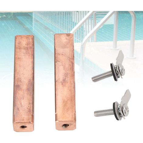 [Electrodo para tratamiento de agua] Electrodos de cobre para ionización de piscinas, 185 g (6,53 oz), paquete de 2 (1/5)
