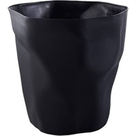 Poubelle Mini - Plastique PP - Forme Irrégulière - Bureau Maison Voiture - Noir - 14 x 9,5 x 15 cm - 1 Pièce (1/5)