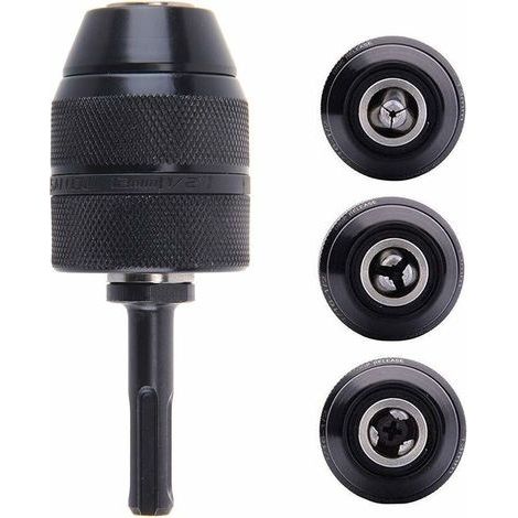 Adaptateur Sds Plus Mandrin autoserrant à fermeture rapide 2-13 mm Mandrin Professionnel Robuste 1/2-20UNF Perceuse Sans Clé de Mandrin à Fermeture Rapide Avec Adaptateur SDS (1/5)