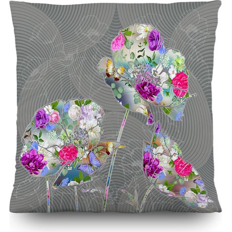 Coussin fleurs de couleurs - 45 cm x 45 cm (1/5)