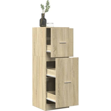 vidaXL Apothecary Cabinet Sonoma Oak 40x41x118 cm Engineered Wood