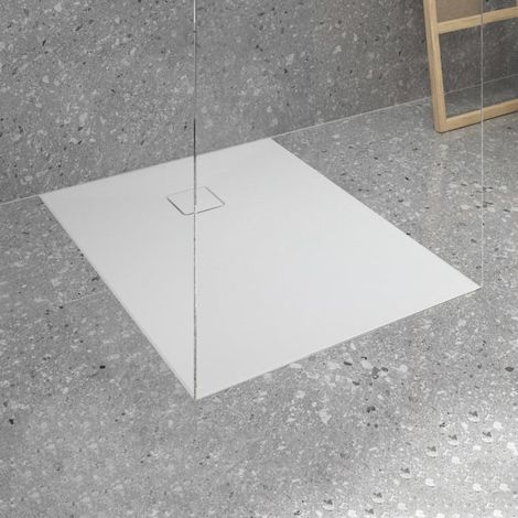 Ideal Standard Lastani Duschwanne 100 x 80 cm aus Sanitär-Acryl mit Polymer-Mineralgusskern (StoneTech™), Antirutsch-Oberfläche, bodenebener Einbau (1/5)