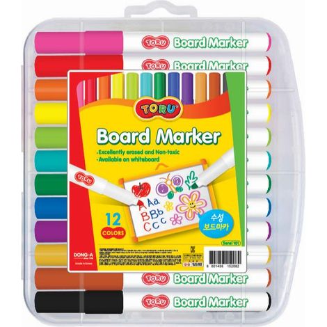 Pennarelli cancellabili a secco DONG-A Toru 12 colori - per lavagne e quaderni plastificati