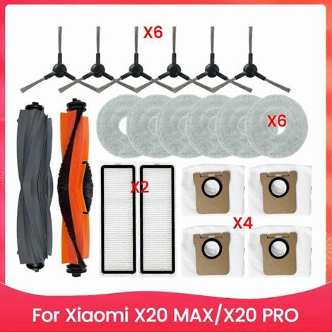 Ensemble de 20 pièces pour aspirateur Xiaomi X20 MAX X20 PRO : brosse, sac à poussière, filtre et chiffon de nettoyage. (1/5)