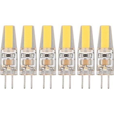 6 Pièces Ampoule LED G4 6W 500LM Blanc Chaud 220V Pour Plafonnier Applique Lampe De Table Économie D'Énergie (1/4)