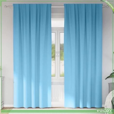 Rideaux occultants - FAFEISY - 4107436 - Bleu clair - 245 x 140 cm - Tissage triple occultant 80-90% (1/5)