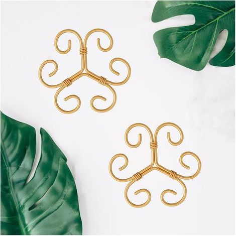 Lot de 4 tuteurs pour plantes - Anneaux de support ronds - Pour Monstera et plantes grimpantes - Aide à l'escalade - Accessoire de jardinage (1/5)