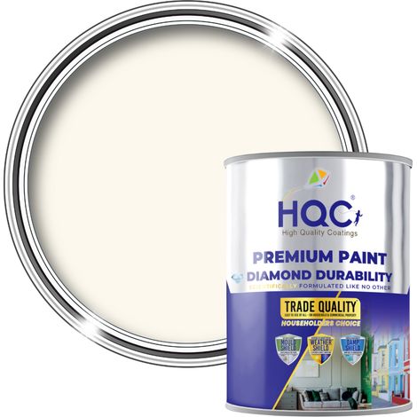 HQC Anti Damp Paint - Damp Proof for Interior Walls & Ceilings - Ivory - 1L