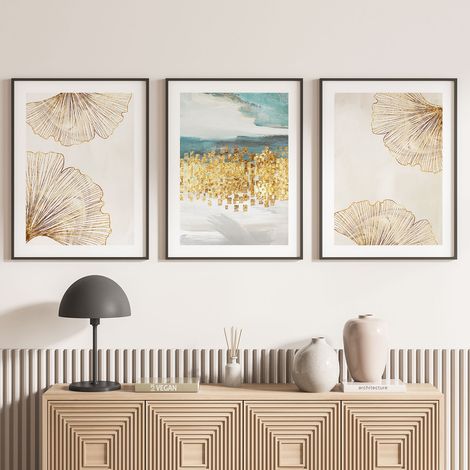 Lot de 3 Affiches / Posters Triptyque - Fleurs - 3 Affiches - 70x100 cm (Cadres non fournis) - Photo pleine page (1/5)