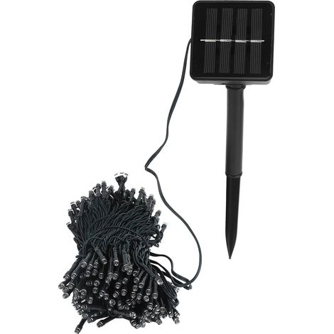 22 m lange Solar-Weihnachtsbeleuchtung, 200 LEDs, wasserdichte Solar-Lichterkette für Gartenpartydekorationen (1/5)