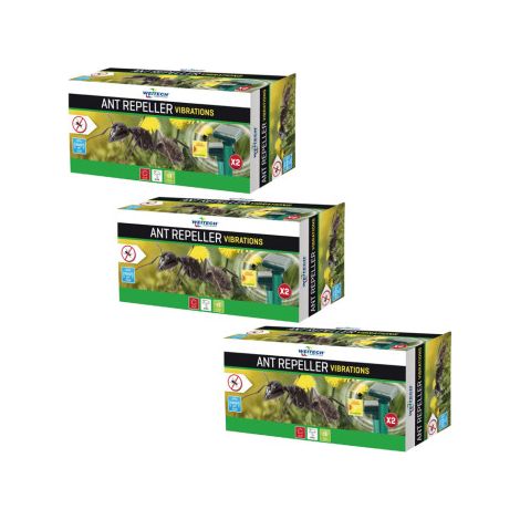 PACK WEITECH 3x Répulsif à fourmis à ultrasons Surface 2x400m² vibrations (1/3)