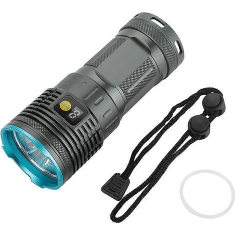 Lampe torche rechargeable USB à 3 LED T6 avec affichage électronique (1/4)