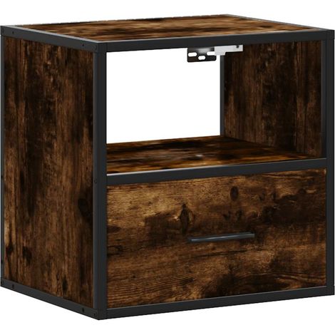 Maison Exclusive - Wand-Nachttisch Räuchereiche 40x31x39,5 cm