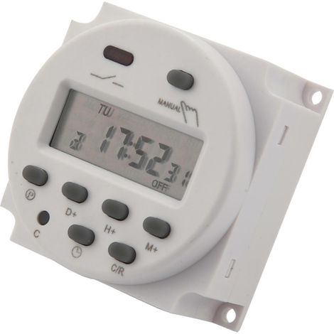 Interrupteur Horaires Programmable LCD Digital DC12V Relais Temporisateur 16A Commutateur Horaire Écran Affichage (1/5)