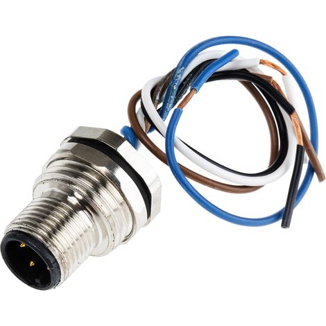 Connecteur pré-câblé RS PRO 4 conducteurs , M12 Mâle, 1m ( Prix pour 1 ) (1/2)