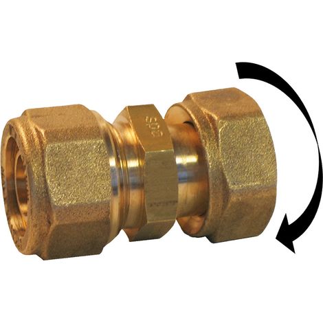 Gerade Verschraubung mit freier Überwurfmutter Messing F 12 x 17 für Rohr in pro QUICK PLOMBERIE