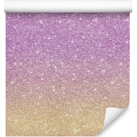 Papier peint à paillettes violettes et beiges pour salon et chambre 50x1000 cm (1/5)