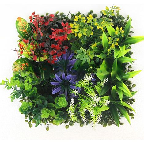 Écran Végétal Artificiel 25x25cm - Anti-UV Déco Murale - Pelouse Artificielle Résistante - Pour Maison et Jardin (1/4)
