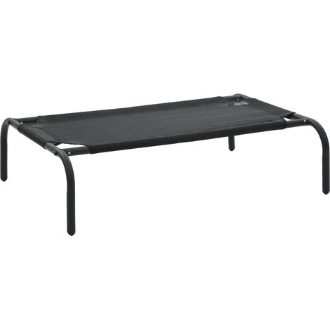 Cama elevada para perros S Cestas de textileno Cesta para perros 90 x 50 x 20 cm negro 020001544 (1/5)