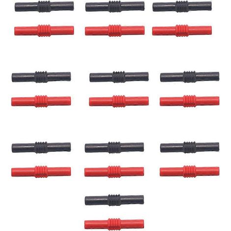 Adaptateur de connecteur banane femelle-femelle isolé de 4 mm pour 4 mm (1/4)