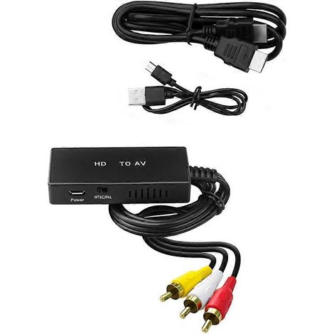 Convertisseur - Convertisseur AV compatible - Adaptateurs vidéo et audio compatibles prenant en charge les normes PAL/NTSC (1/5)