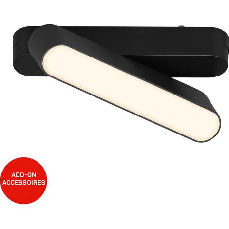 Briloner Luxtrail Schienensystem, Warmweiß, Schwenkbar, Zubehör, Schwarz, 13 cm