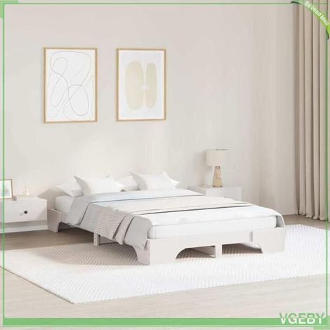 ABI Cadre de lit Blanc 120 x 190 cm Pin massif 7291712315442 (1/5)