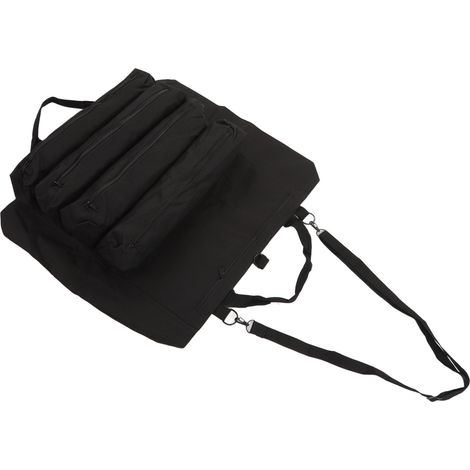 Sac à outils roulant multifonction, poches multiples, portable et pliable, rangement pour clés et outils, noir (1/5)